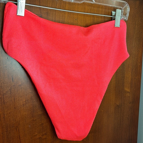 NWT Aerie Shine Pique Twist Front High Cut Cheeky Bikini Bottoms - Picture 4 of 8